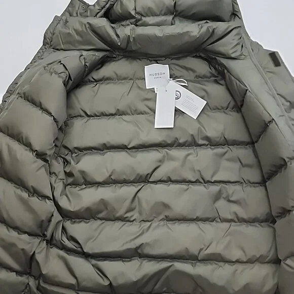 Hudson North Men's Olive Green Puffer Coat Parka Down Fill Winter Sz M - Picture 12 of 16